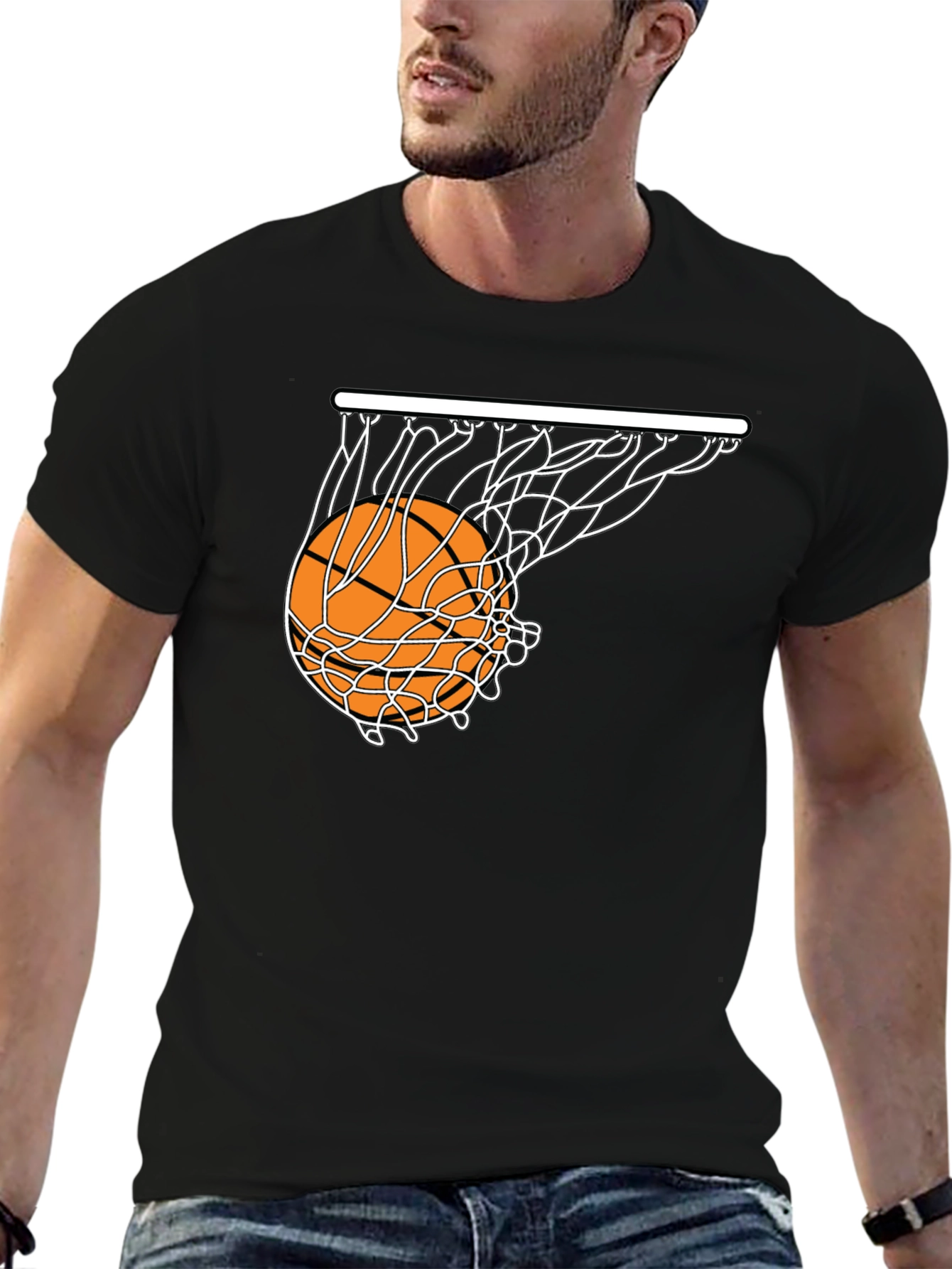 Basketball Net Graphic Tee - Stylish Sportswear