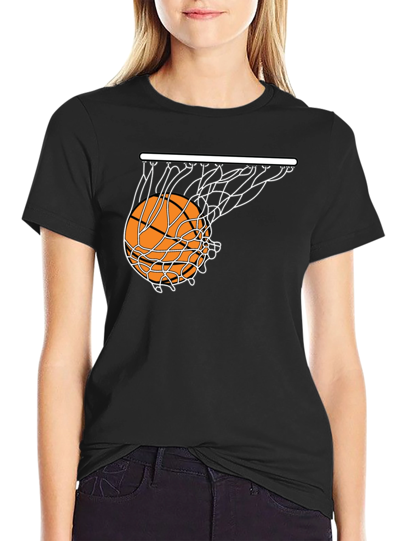 Basketball Net Graphic Tee - Stylish Sportswear