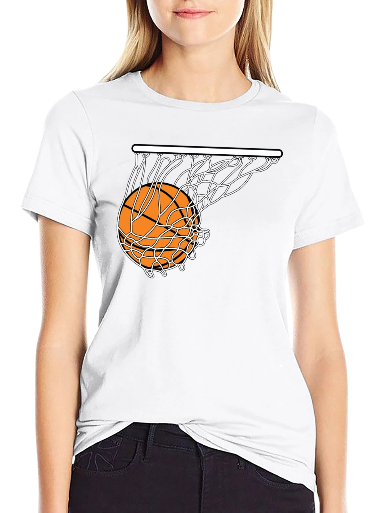 Basketball Net Graphic Tee - Stylish Sportswear