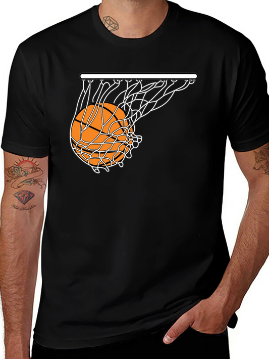 Basketball Net Graphic Tee - Stylish Sportswear