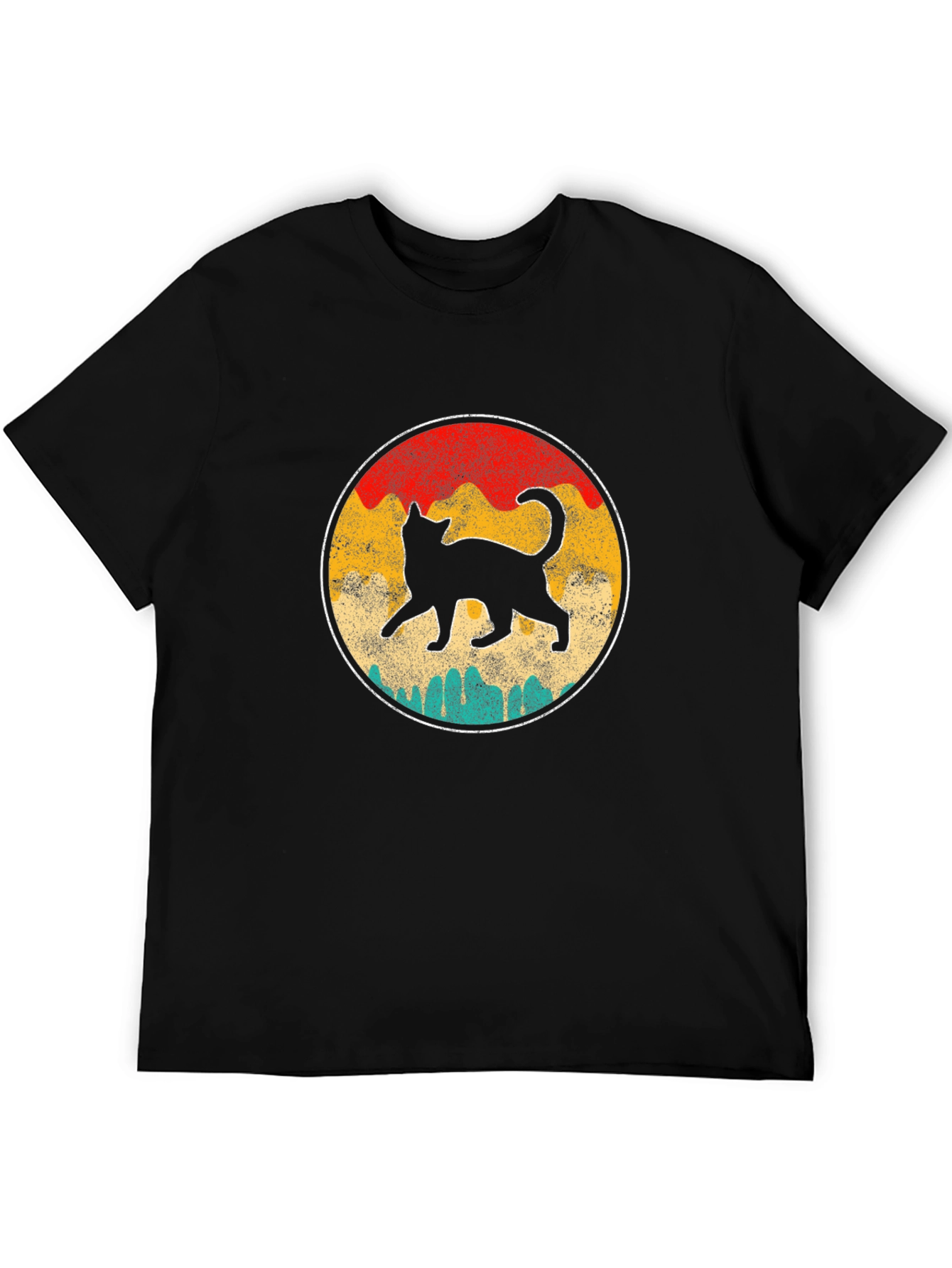 Retro Cat Graphic T-Shirt