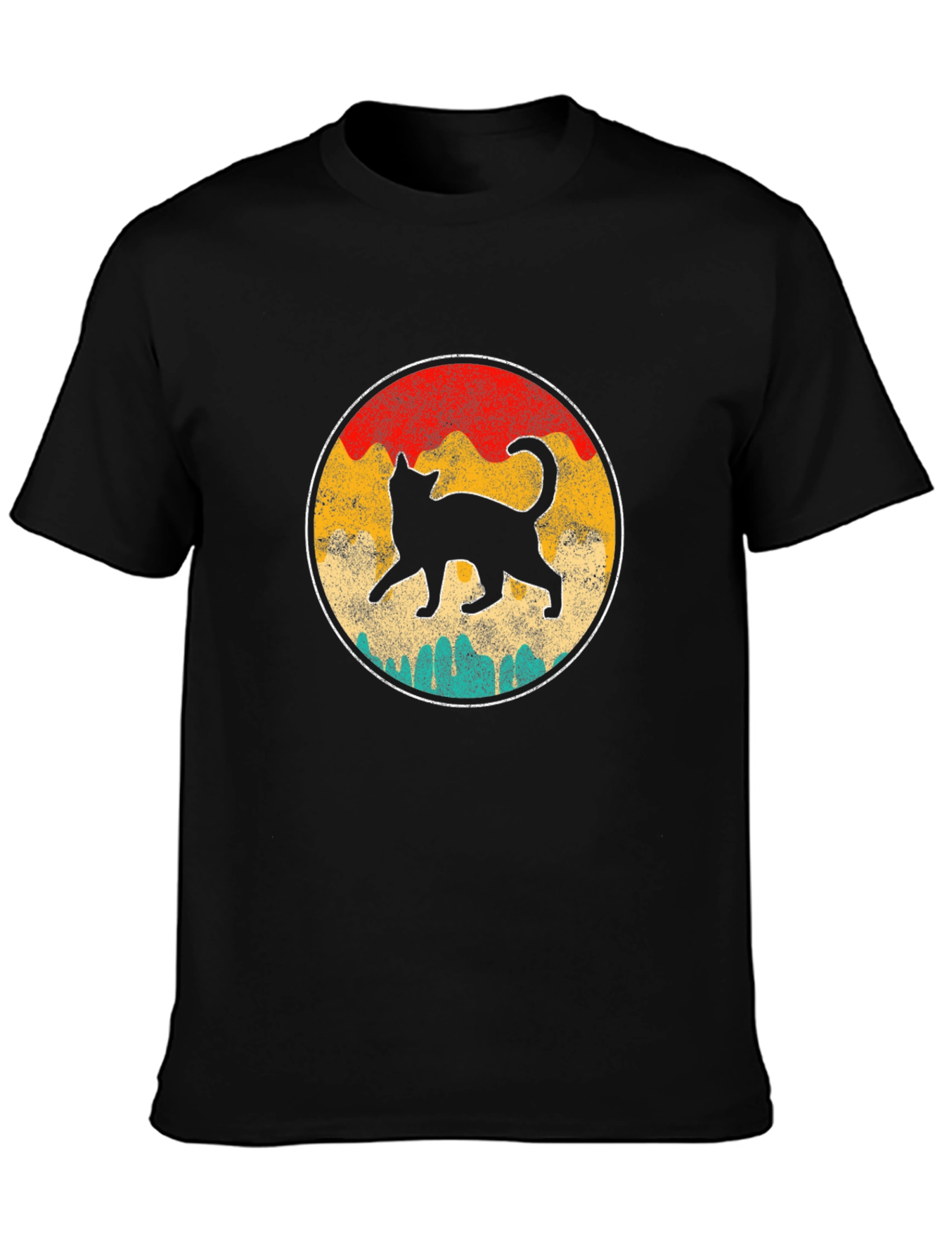 Retro Cat Graphic T-Shirt