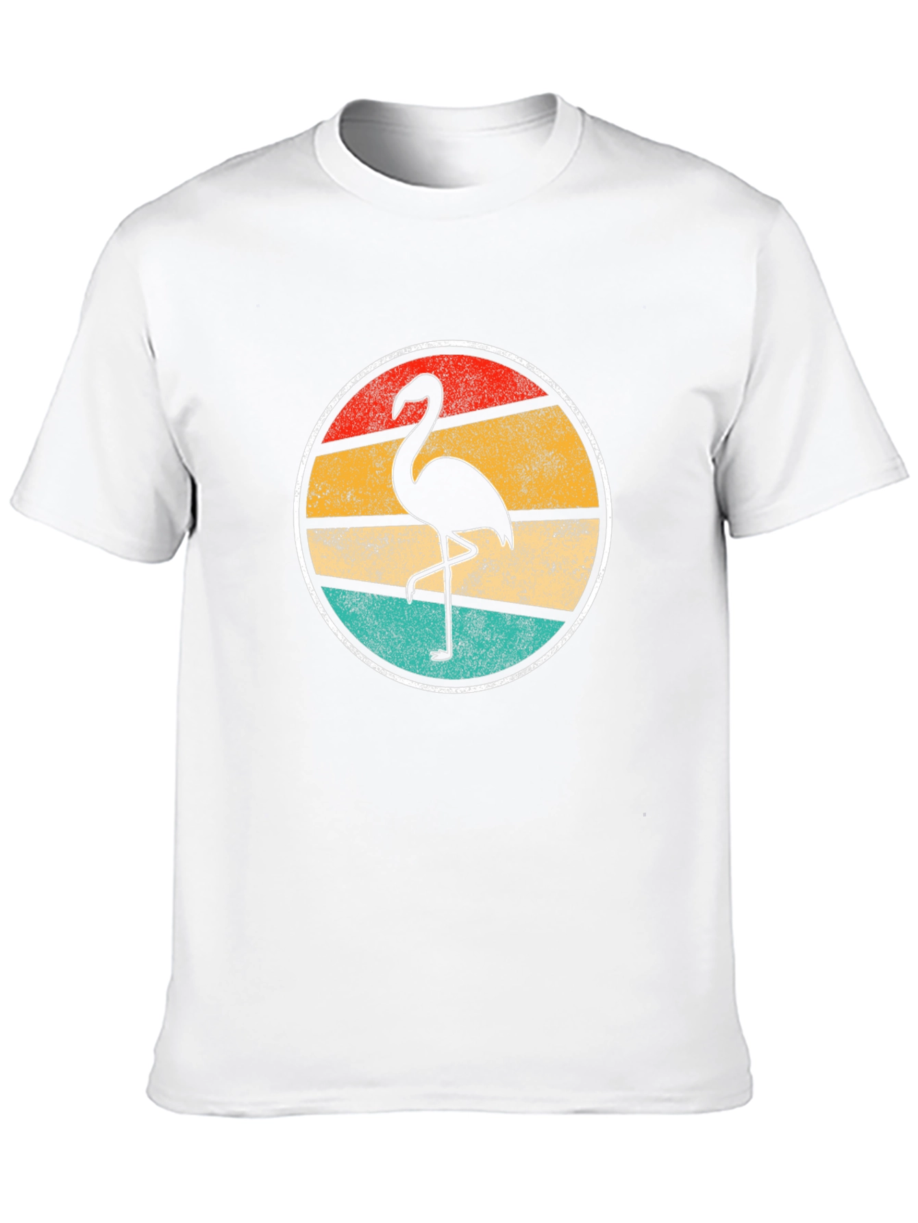 Retro Flamingo Graphic Tee - Mens Black T-Shirt