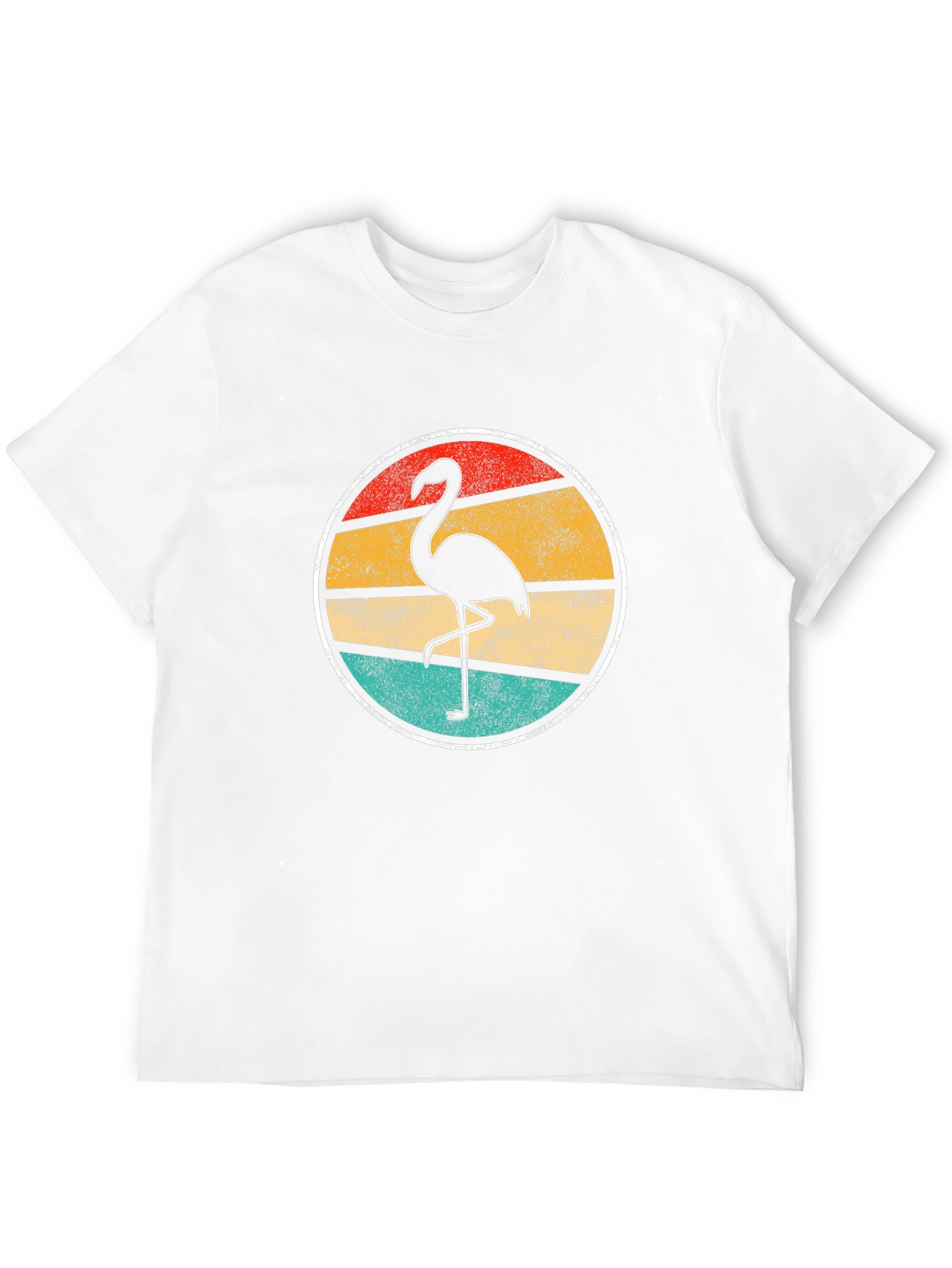 Retro Flamingo Graphic Tee - Mens Black T-Shirt