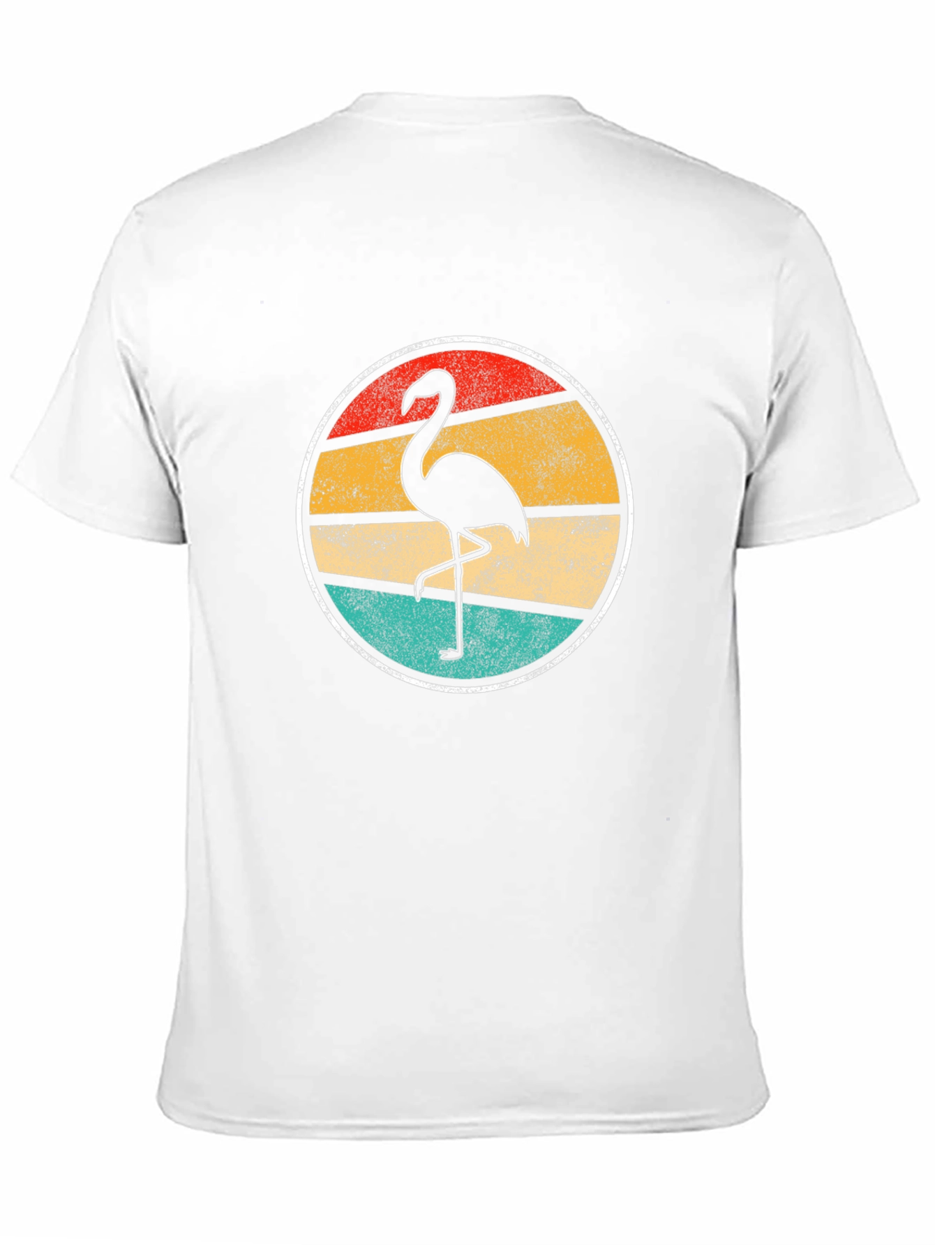 Retro Flamingo Graphic Tee - Mens Black T-Shirt