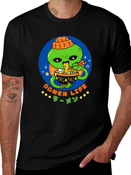 Ramen Life Alien T-Shirt - Cool Graphic Tee