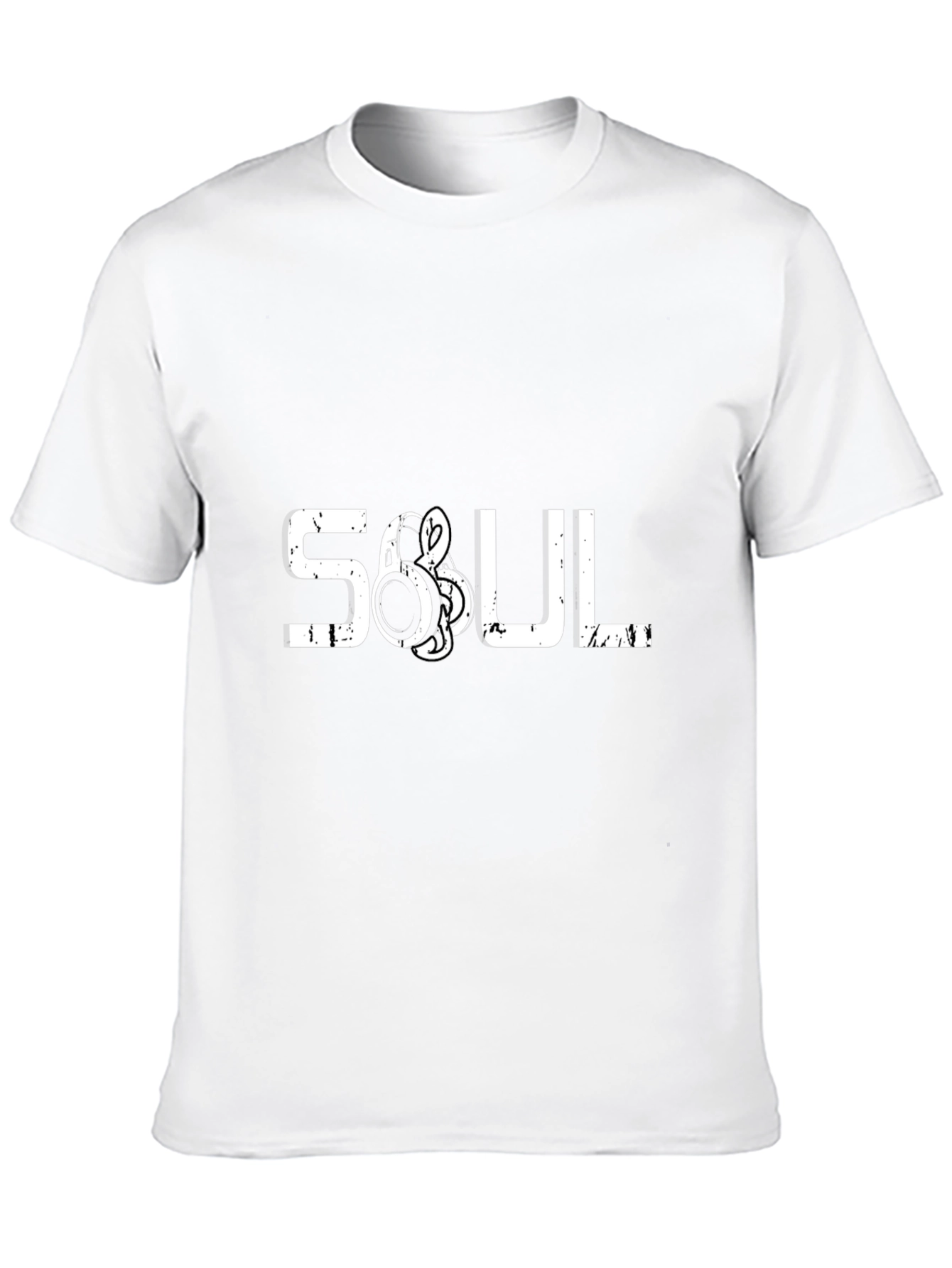 Soul Music Headphones Graphic Black T-Shirt
