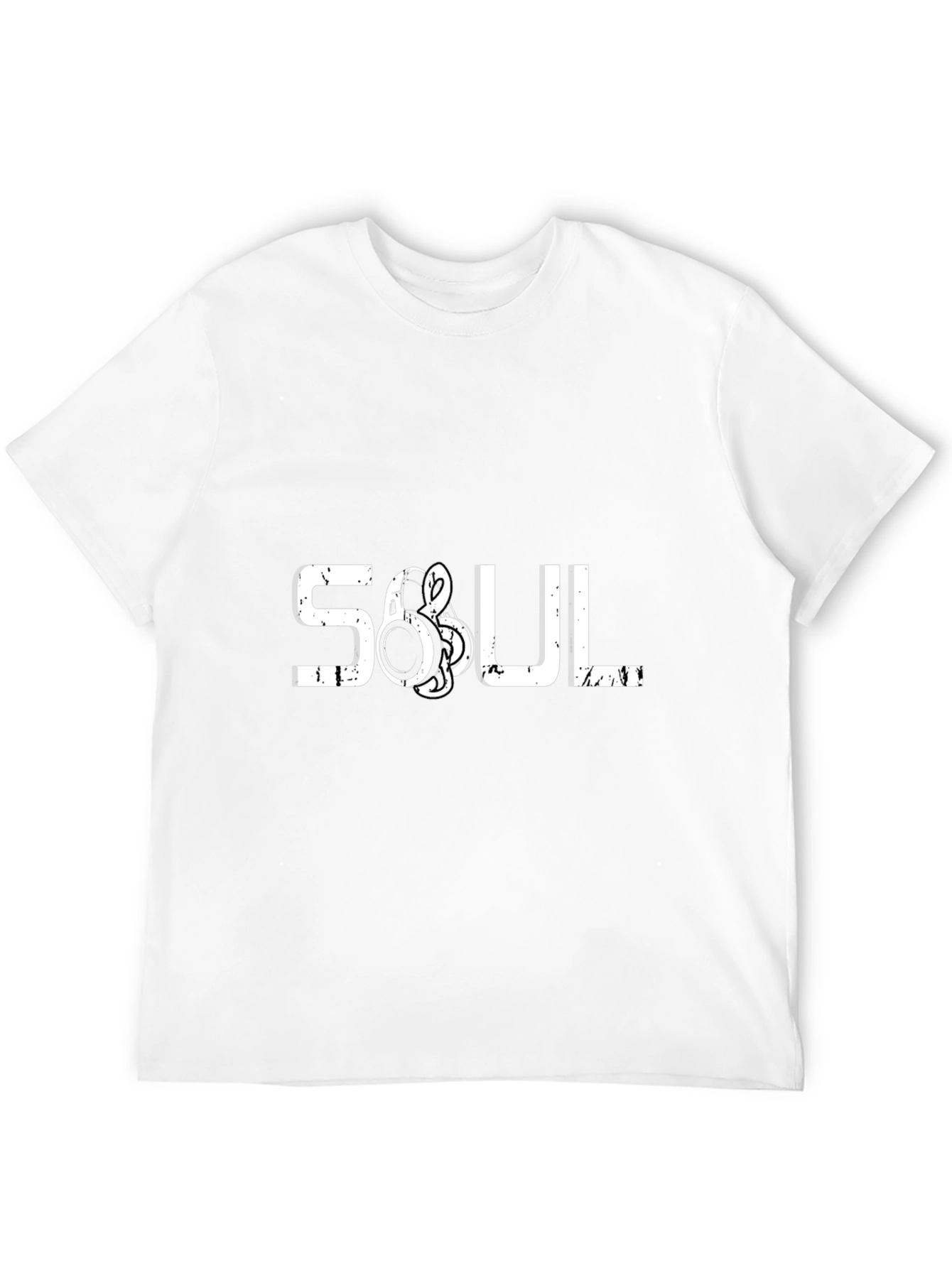 Soul Music Headphones Graphic Black T-Shirt