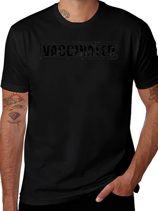 Vaccinated Black T-Shirt