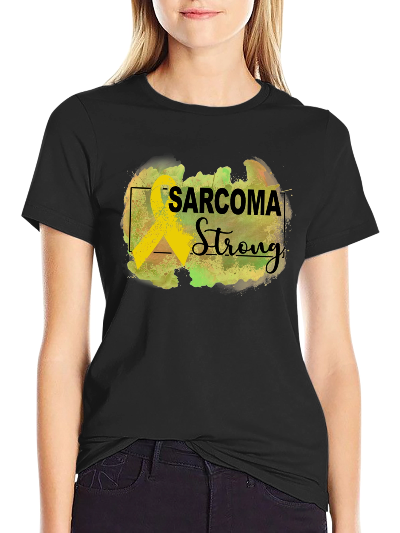 Sarcoma Strong Black Awareness T-Shirt