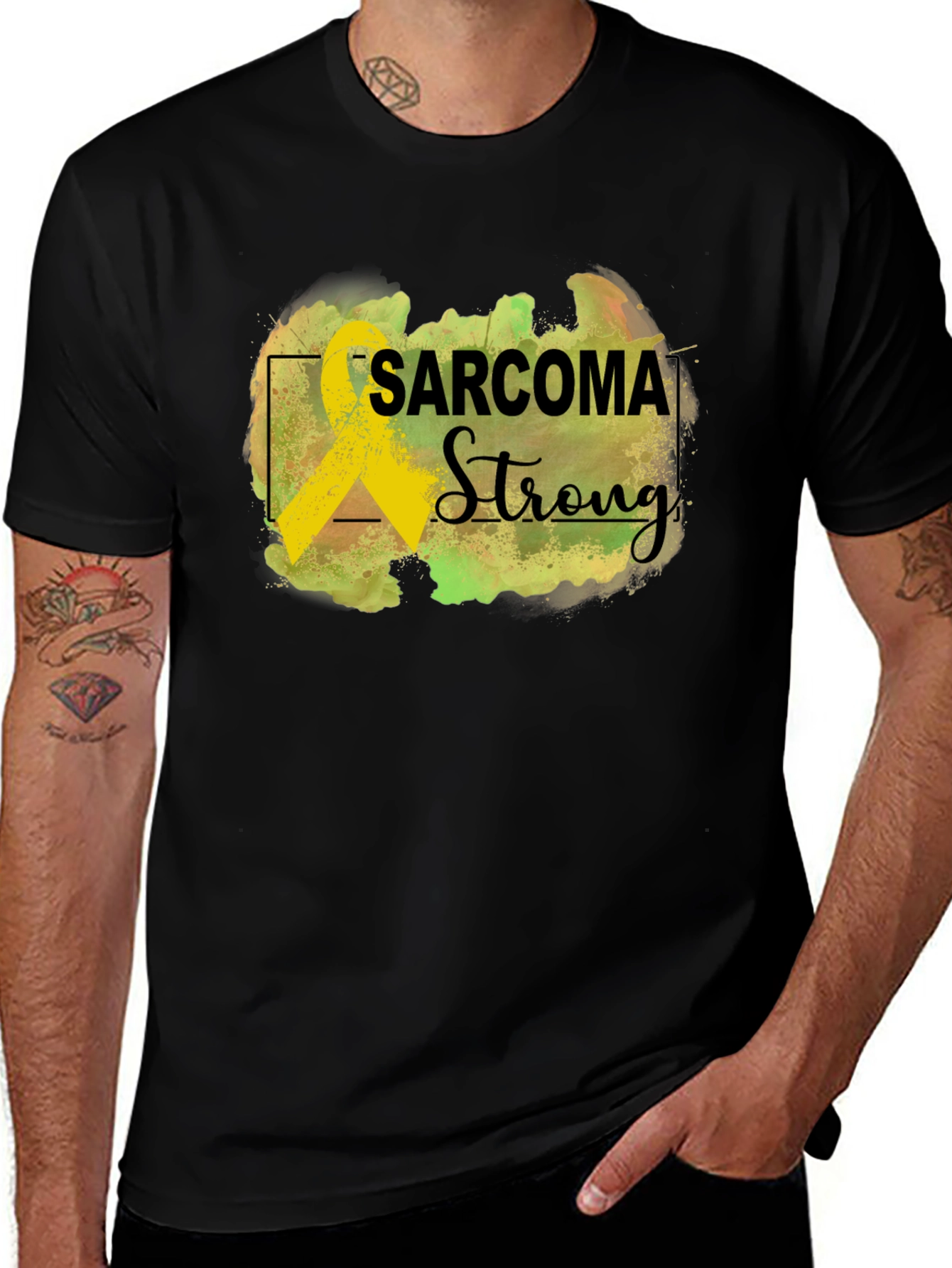 Sarcoma Strong Black Awareness T-Shirt