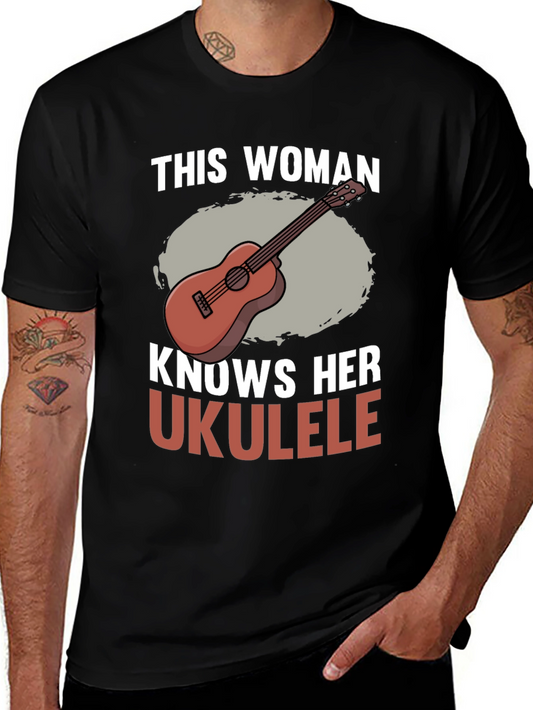 This Woman Knows Her Ukulele T-Shirt - Music Lover Tee