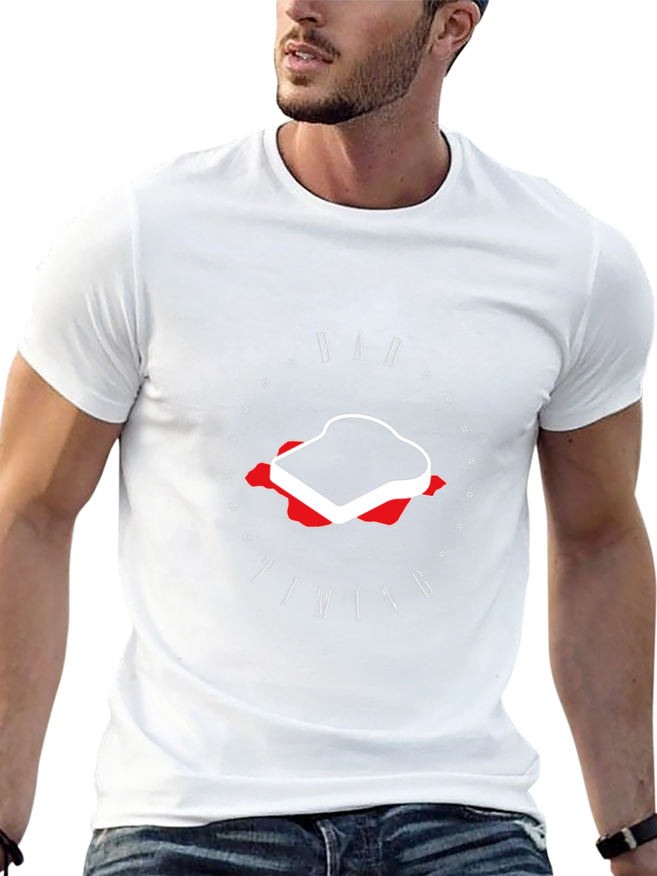 Bad Timing Sandwich Graphic Tee - Unisex Black T-Shirt