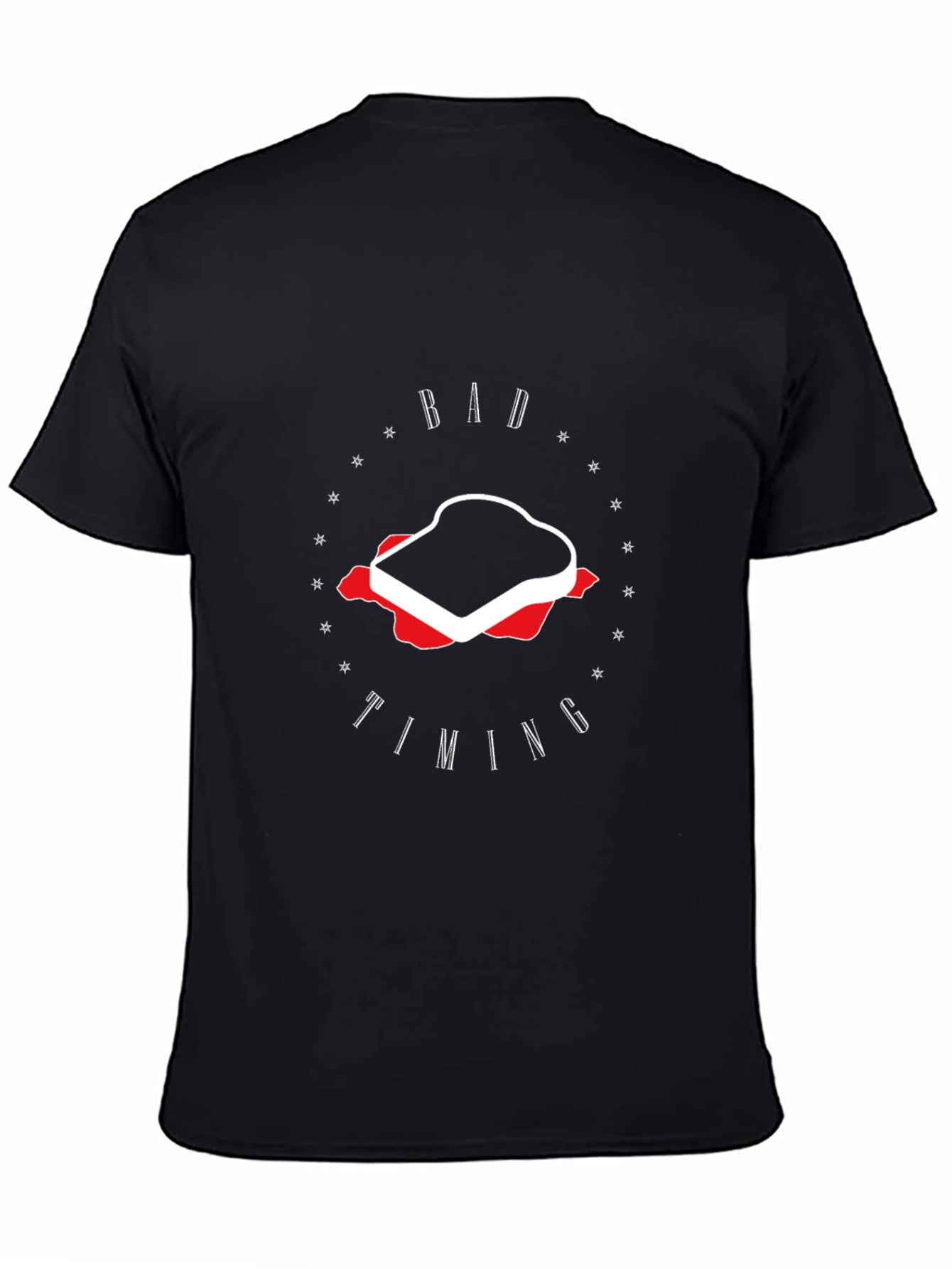 Bad Timing Sandwich Graphic Tee - Unisex Black T-Shirt