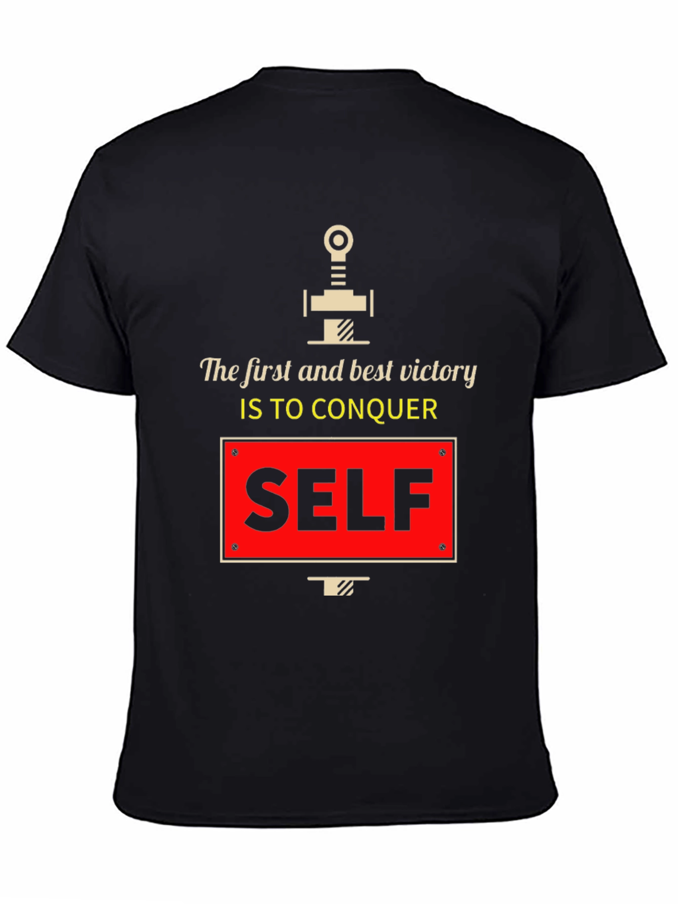 Conquer Self Graphic T-Shirt - Motivational Tee