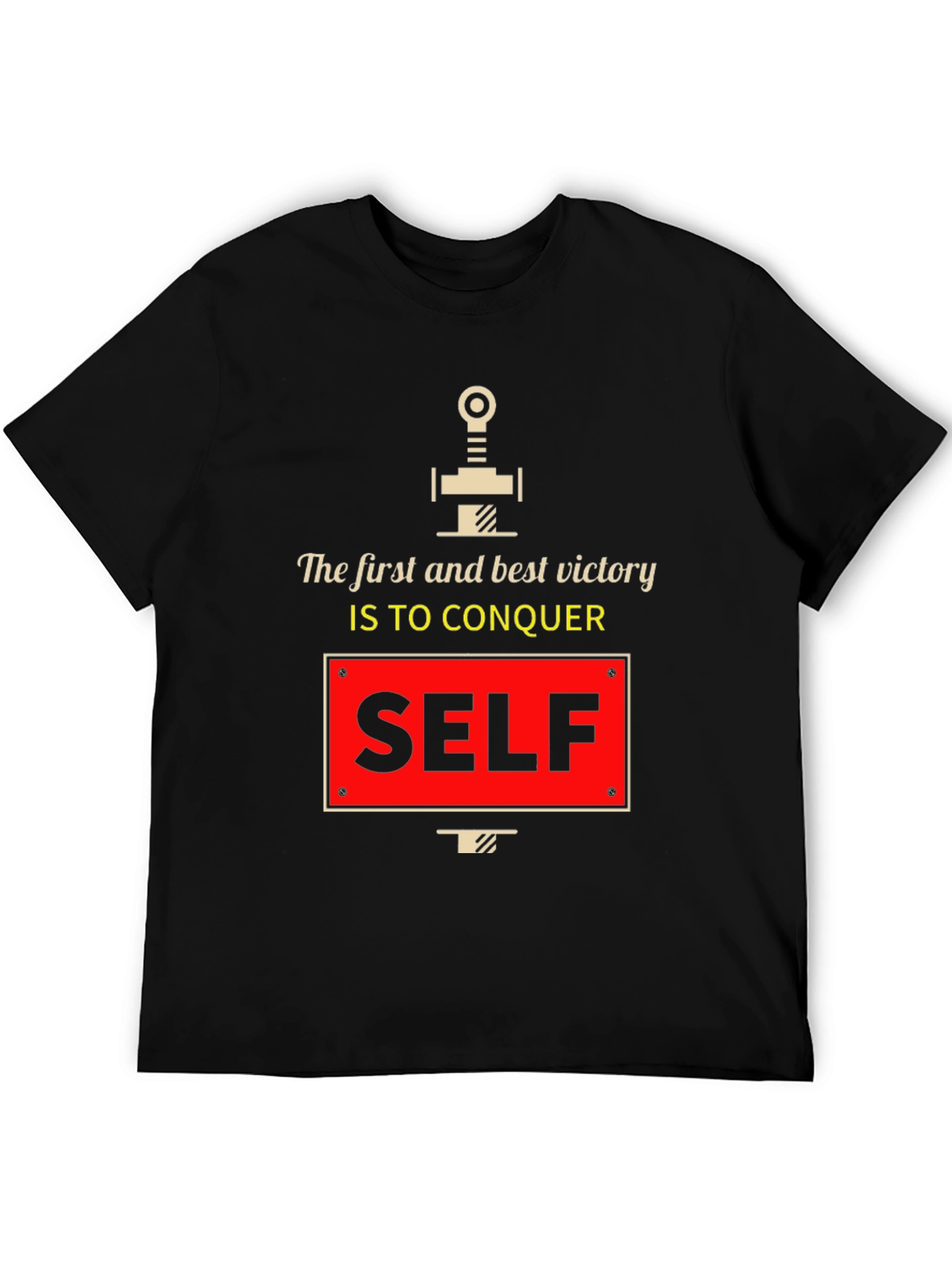 Conquer Self Graphic T-Shirt - Motivational Tee