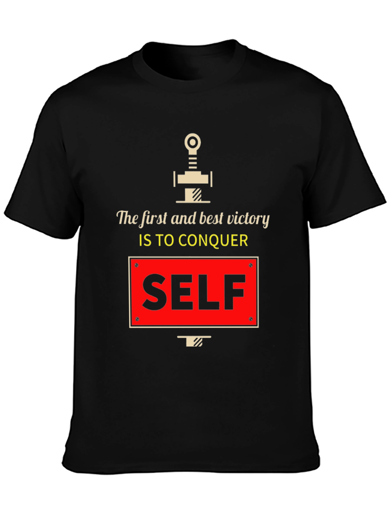 Conquer Self Graphic T-Shirt - Motivational Tee