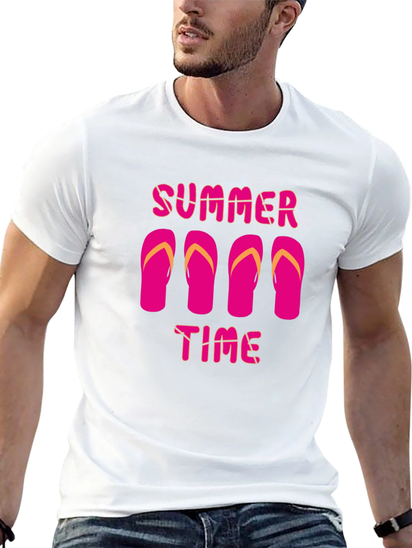 Summer Time Flip Flop Graphic T-Shirt