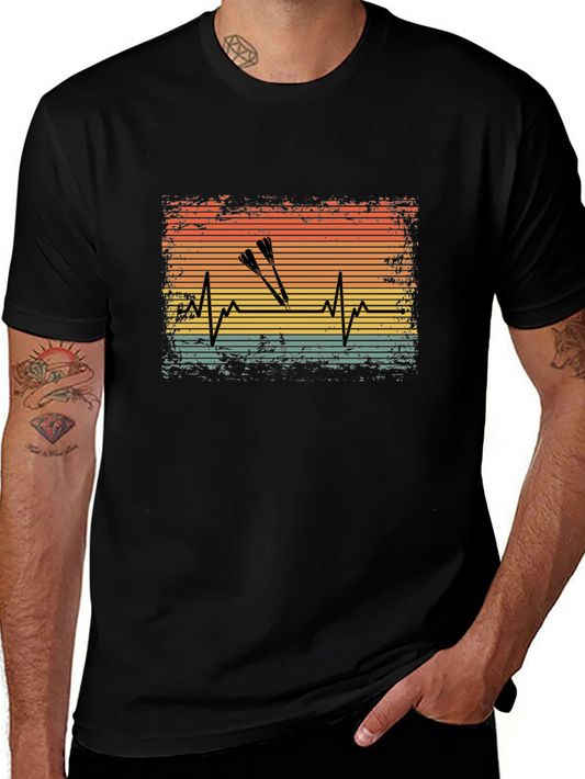 Retro Darts Heartbeat T-Shirt