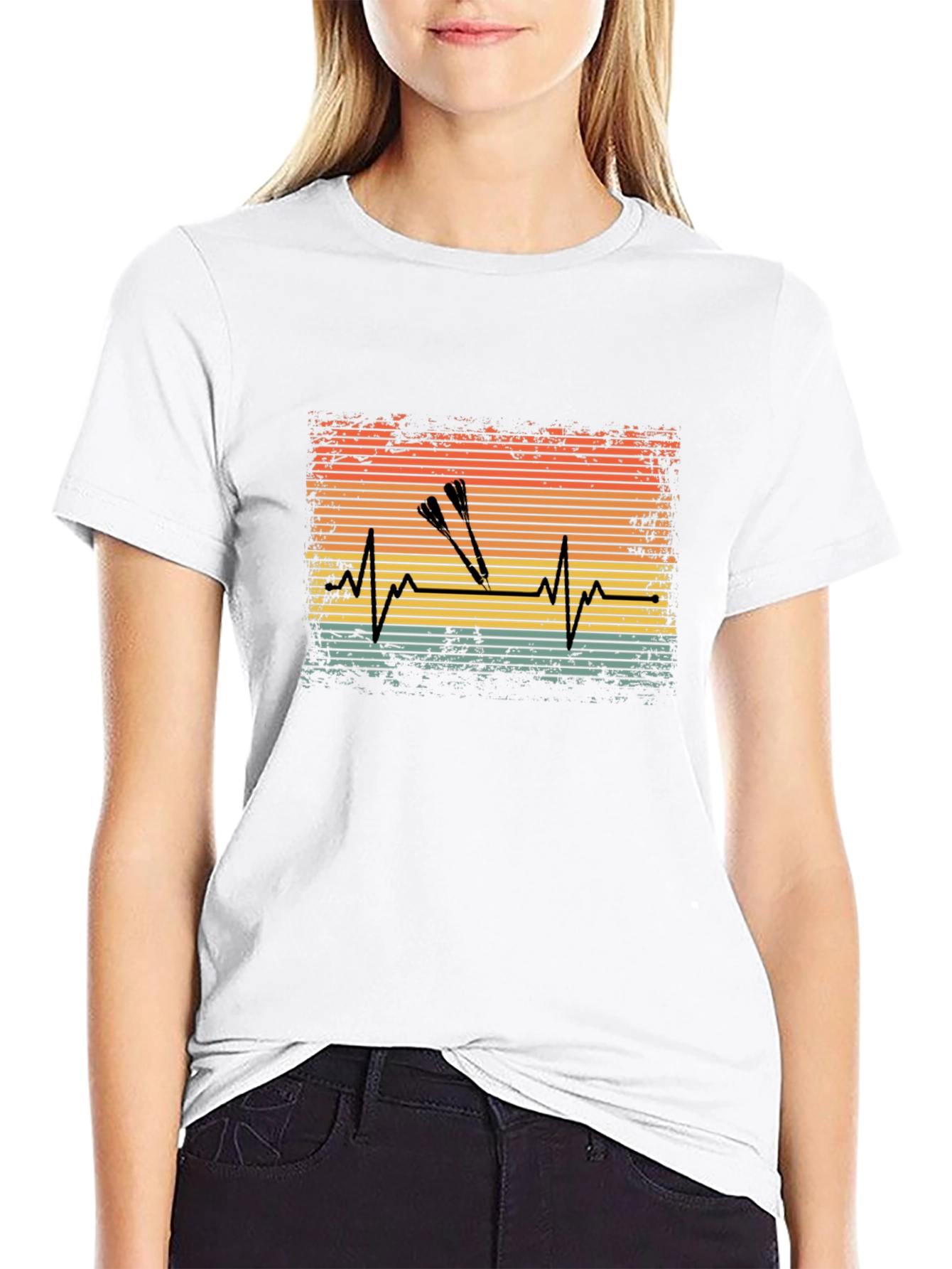 Retro Darts Heartbeat T-Shirt