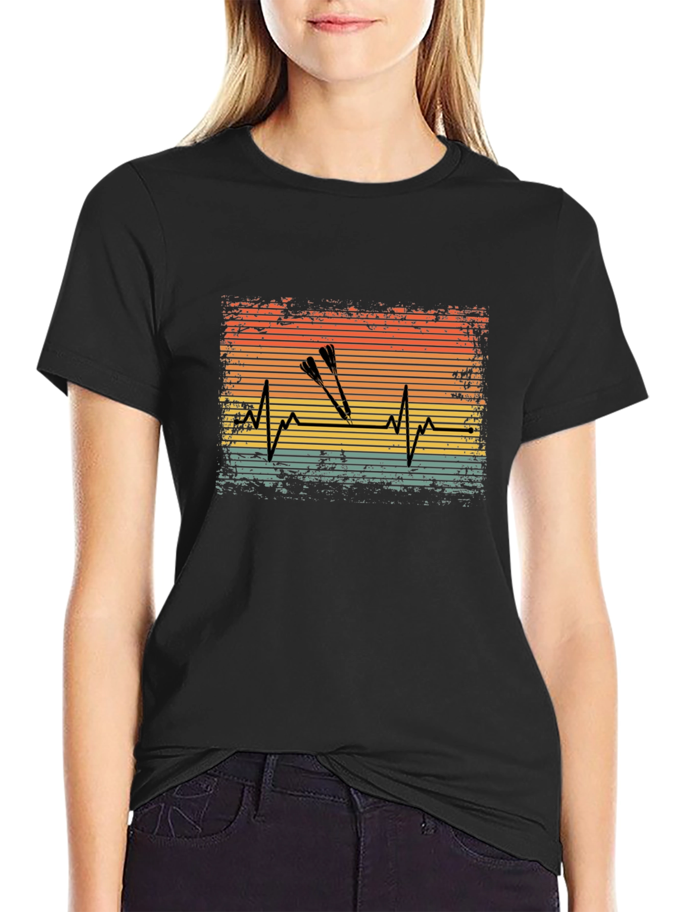 Retro Darts Heartbeat T-Shirt