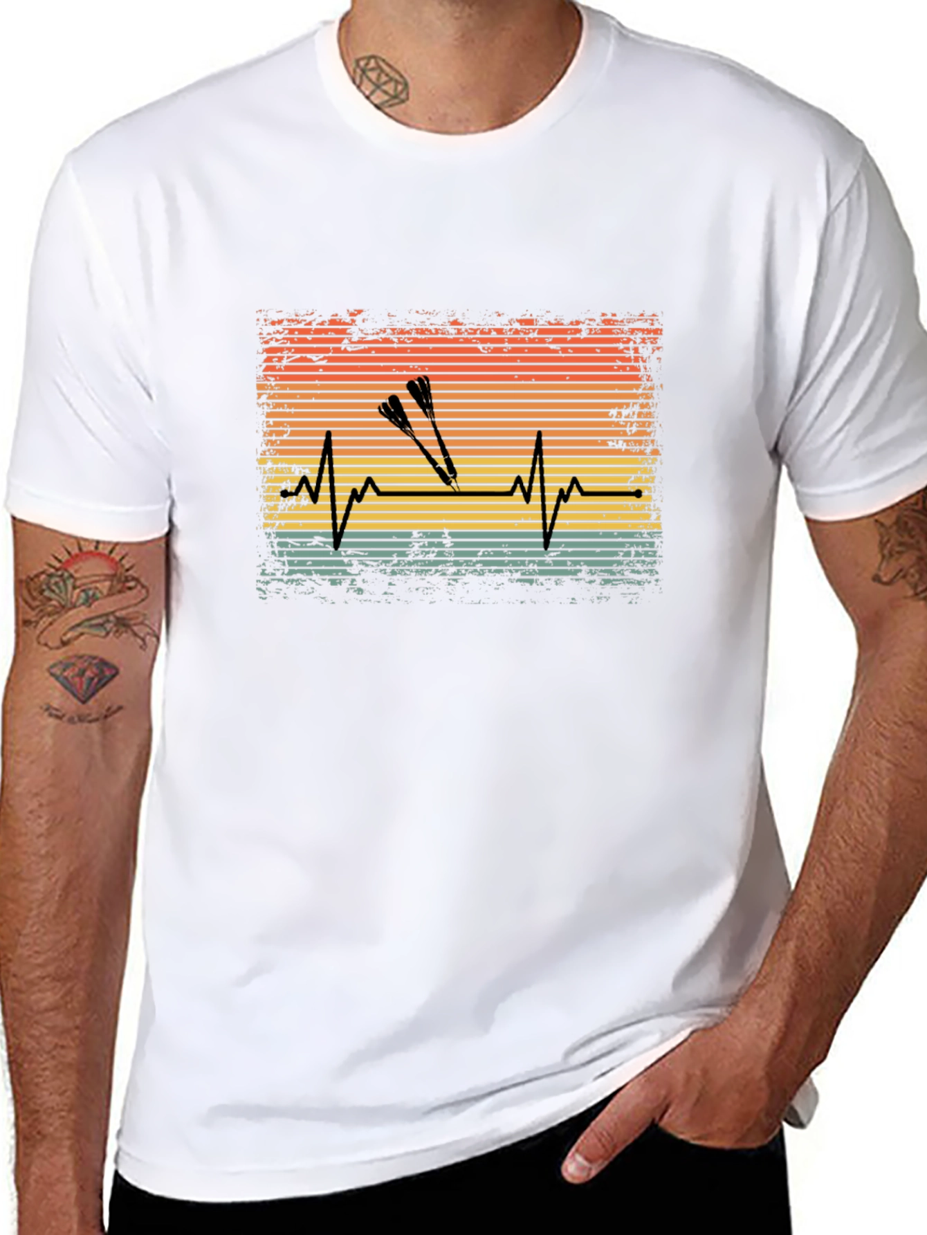 Retro Darts Heartbeat T-Shirt