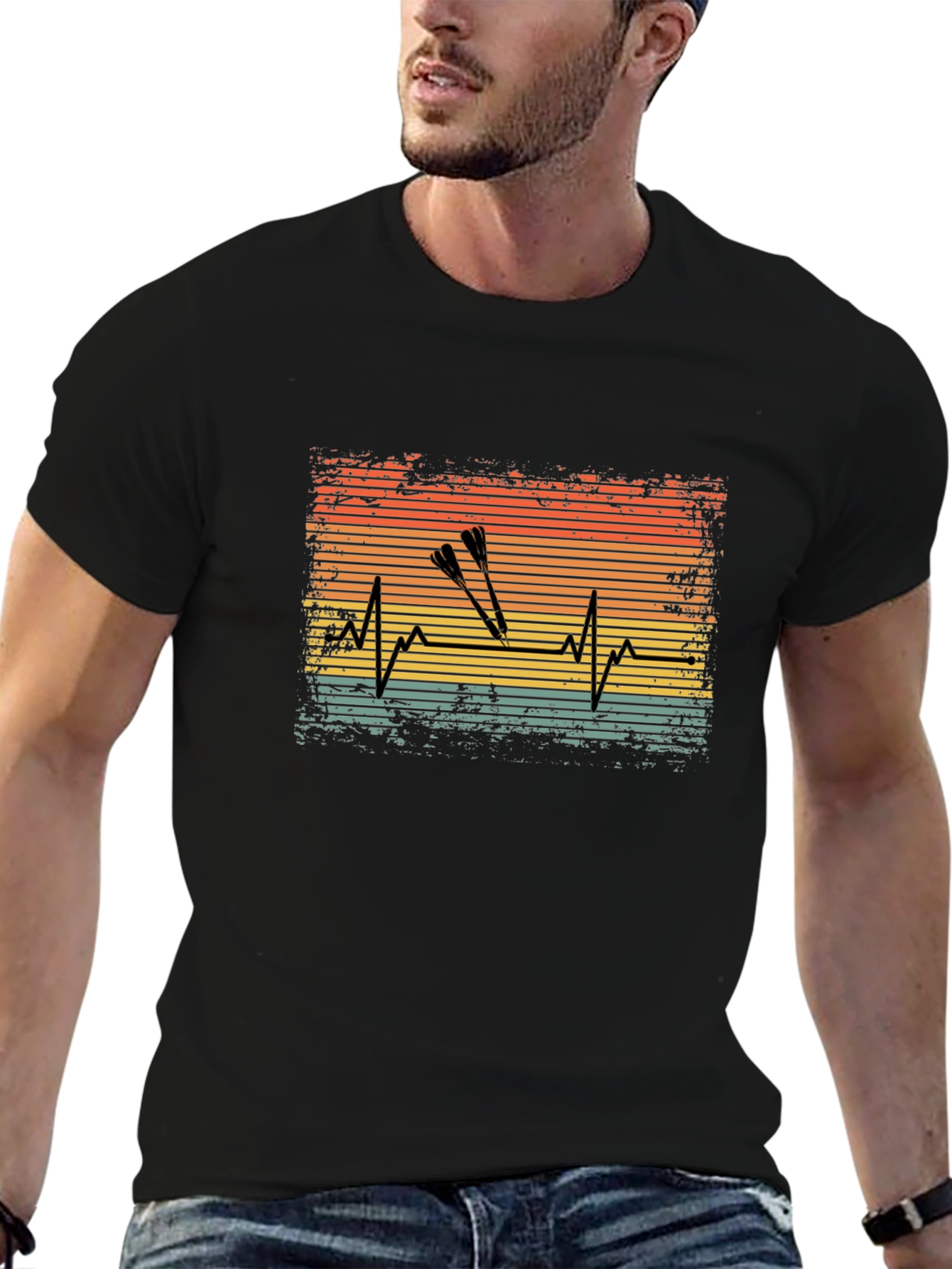 Retro Darts Heartbeat T-Shirt