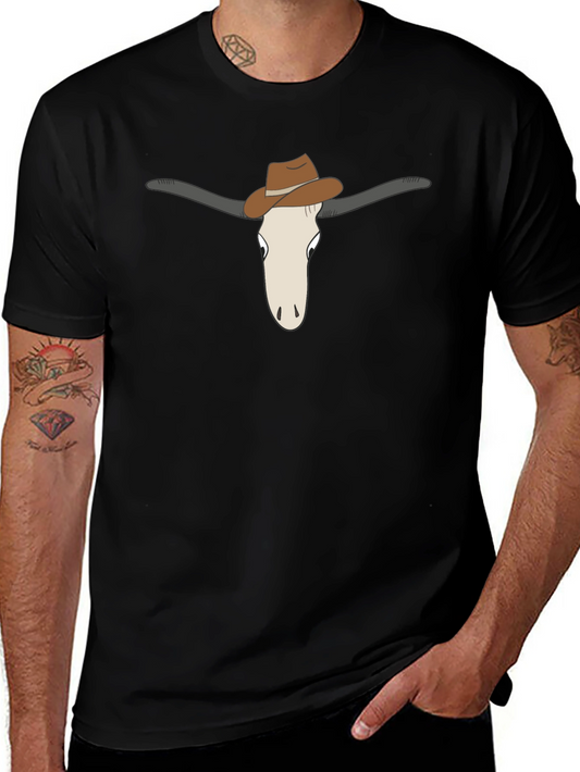 Cowboy Steer Graphic Tee - Black