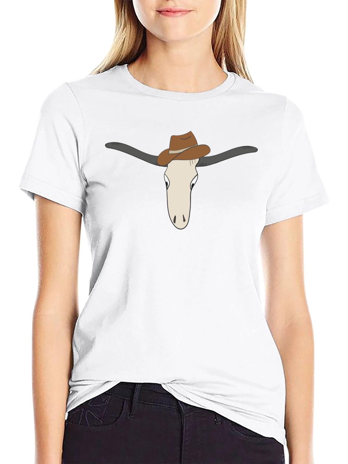 Cowboy Steer Graphic Tee - Black