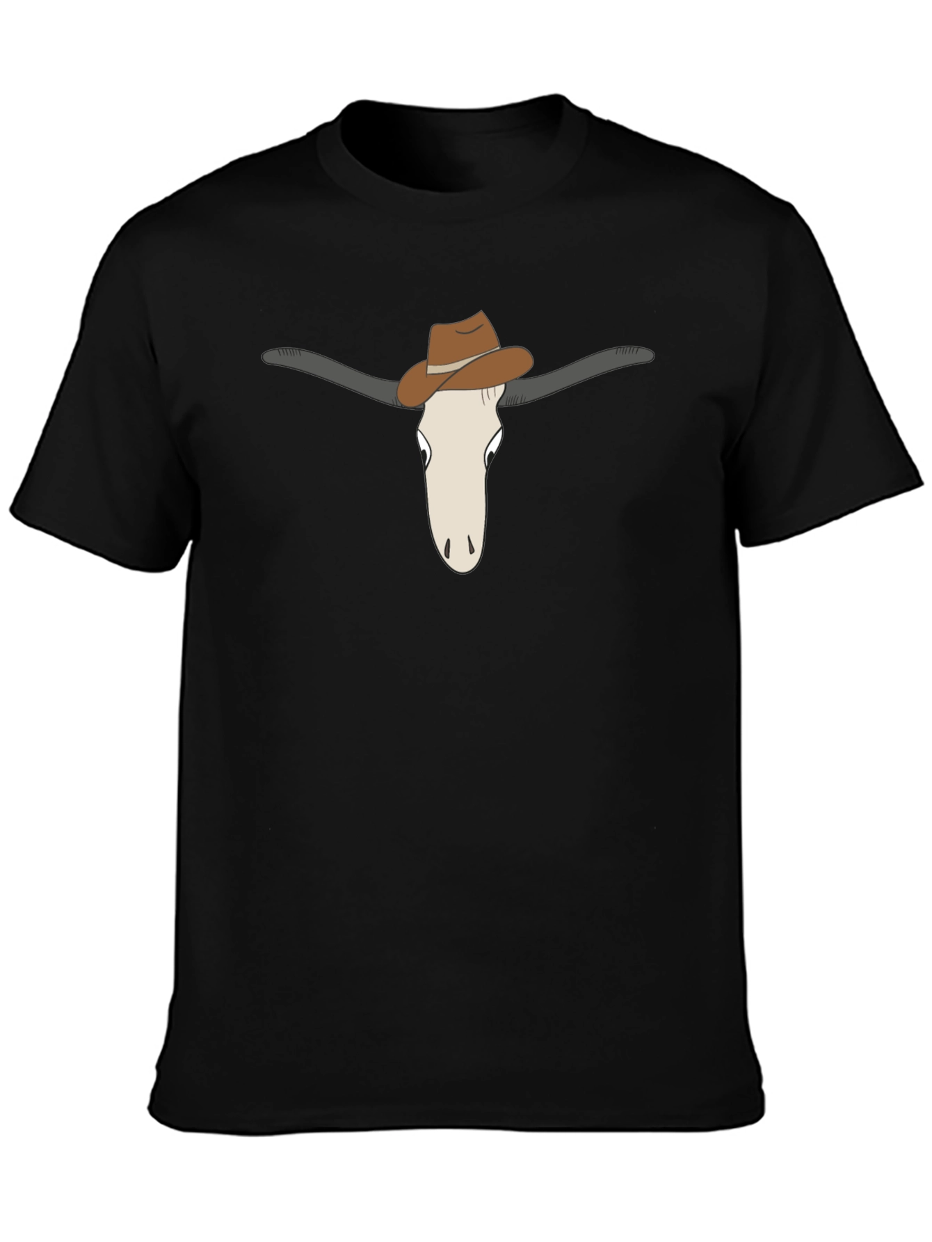 Cowboy Steer Graphic Tee - Black