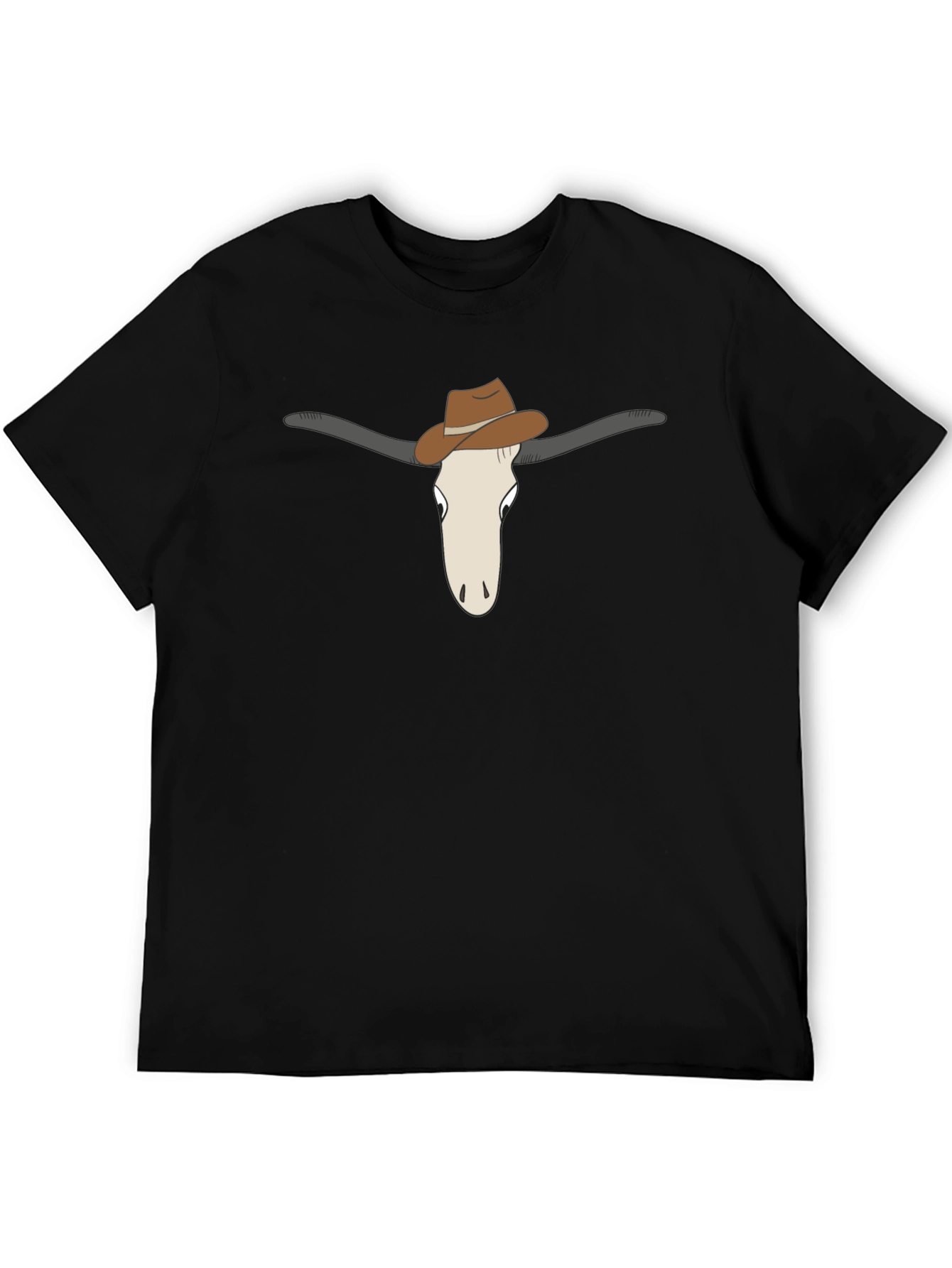 Cowboy Steer Graphic Tee - Black