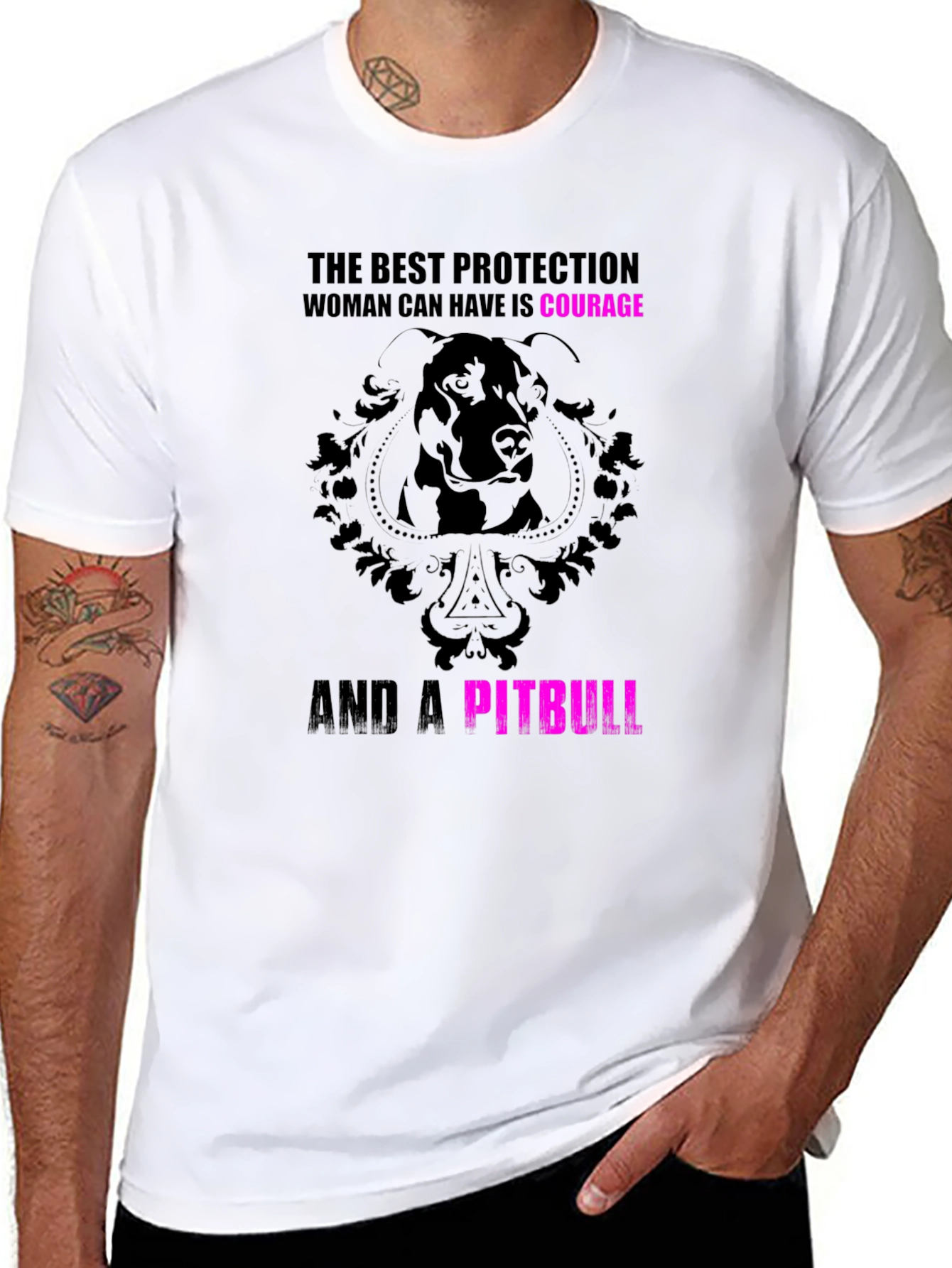 Courage & Pitbull Graphic Tee