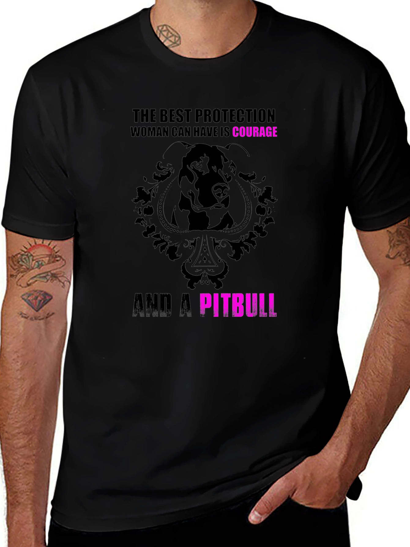 Courage & Pitbull Graphic Tee