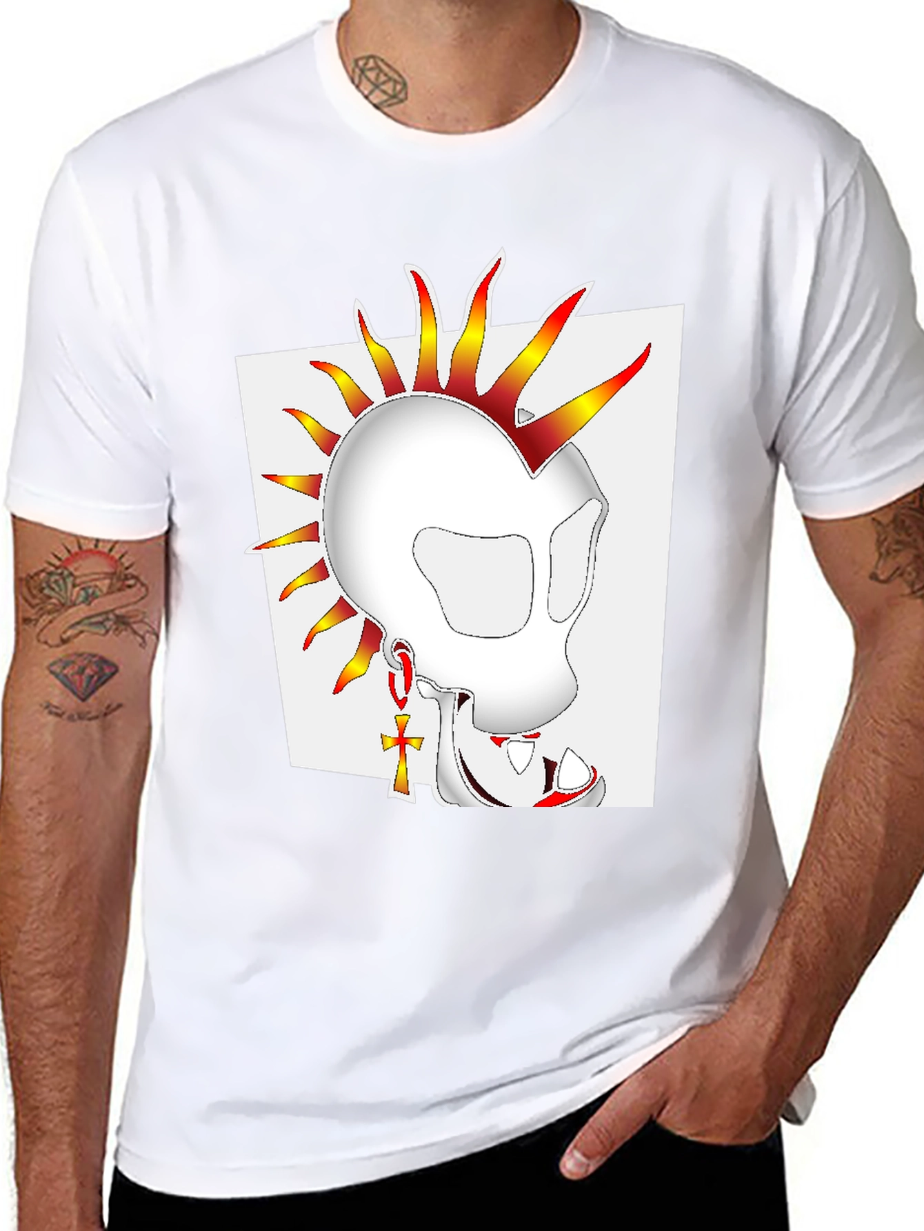 Skull Punk Graphic Tee - Edgy Streetwear Style