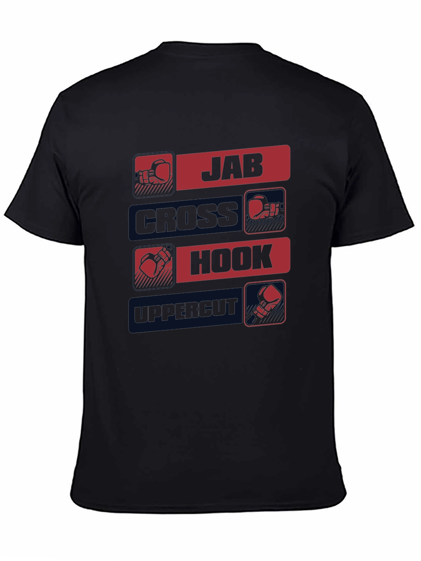 Boxing Punches Graphic T-Shirt - Jab Cross Hook Uppercut