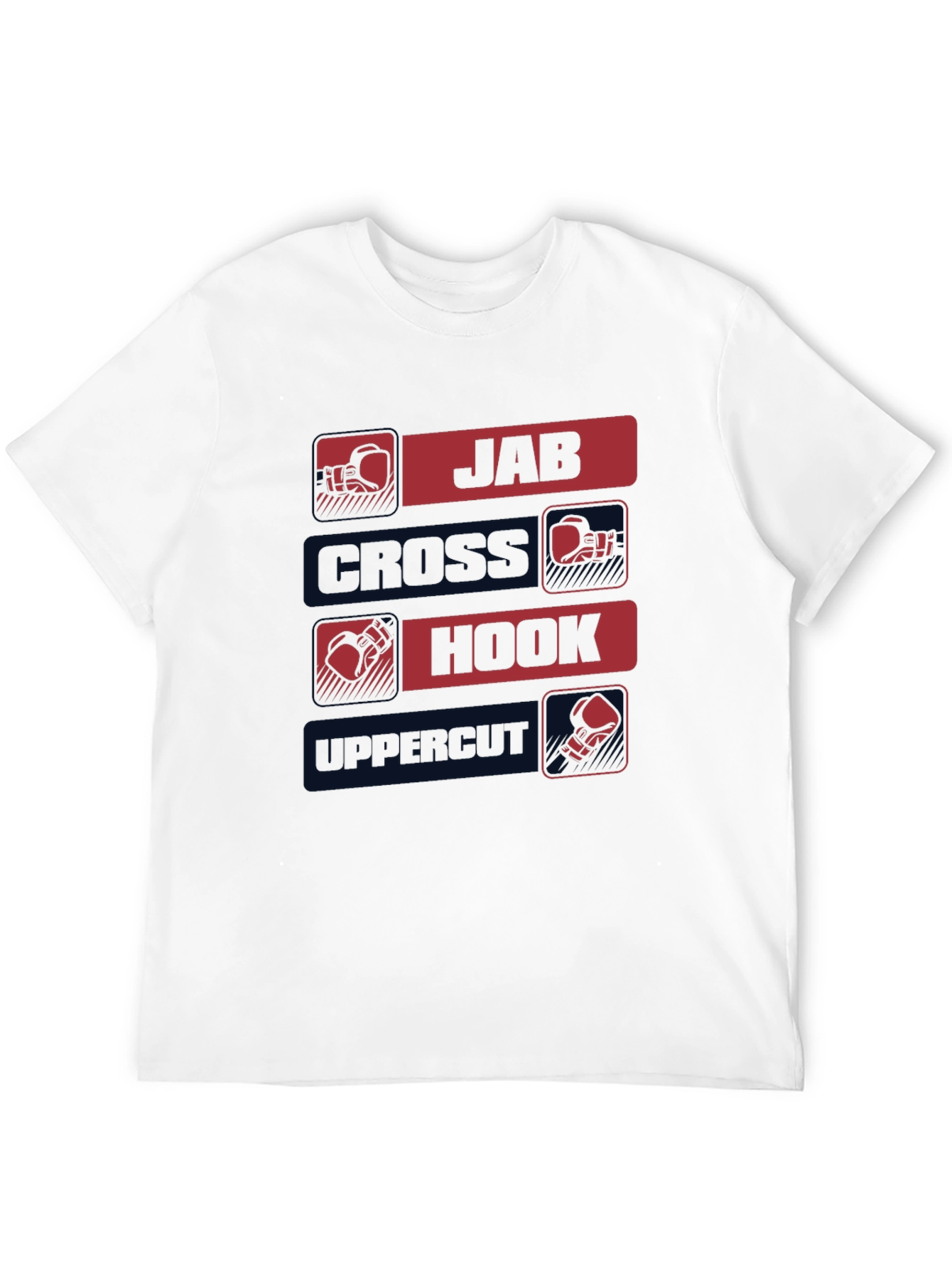 Boxing Punches Graphic T-Shirt - Jab Cross Hook Uppercut