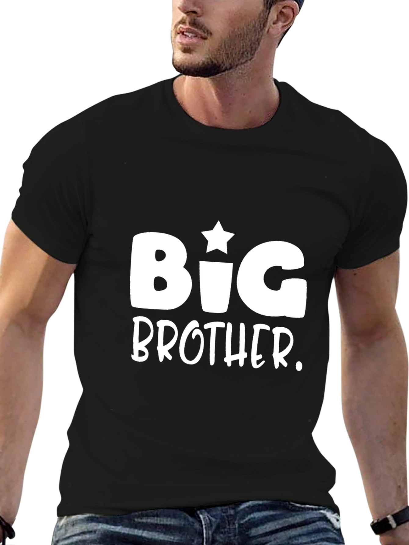 Big Brother Graphic Tee - Black Cotton Shirt