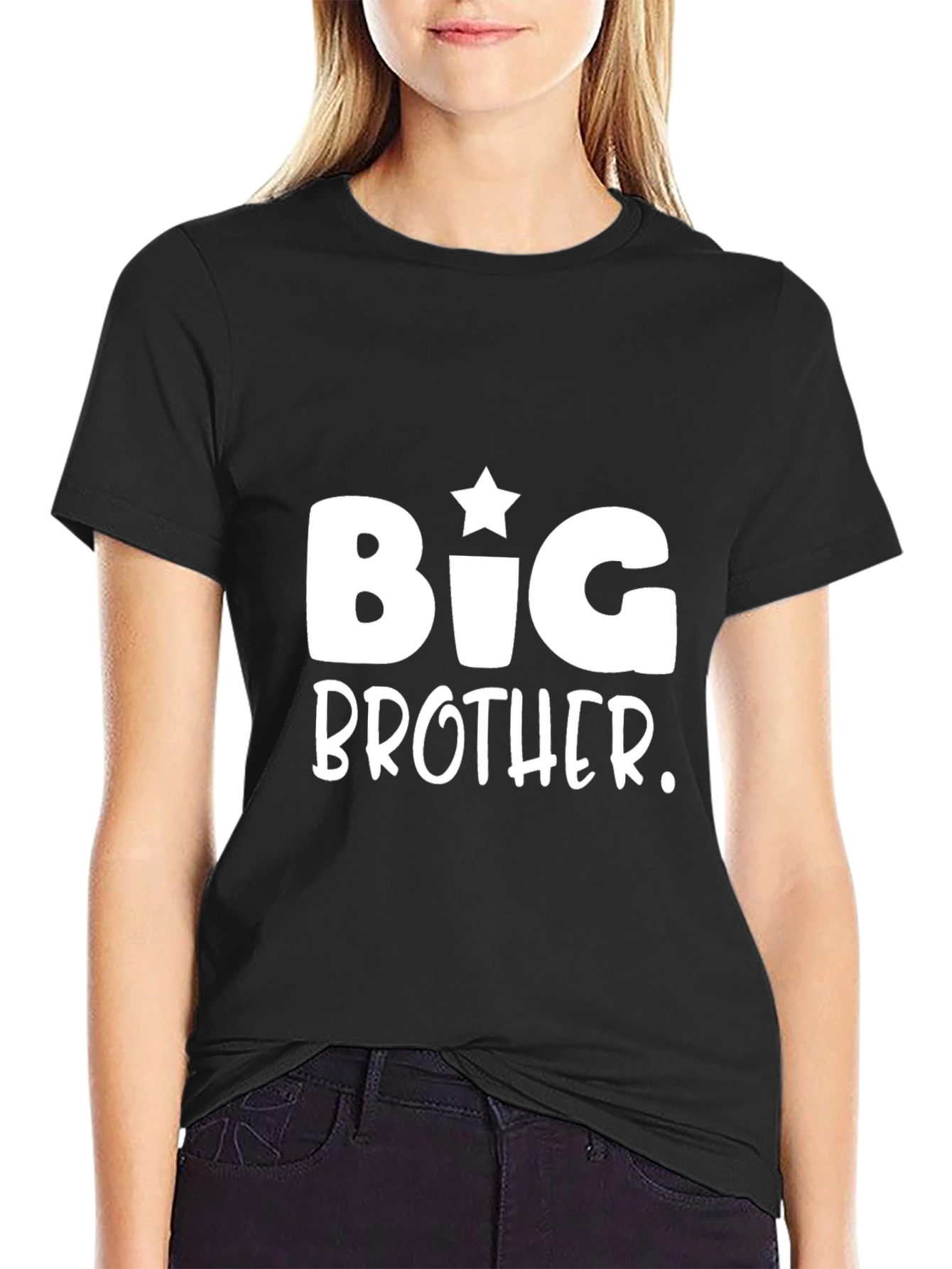 Big Brother Graphic Tee - Black Cotton Shirt