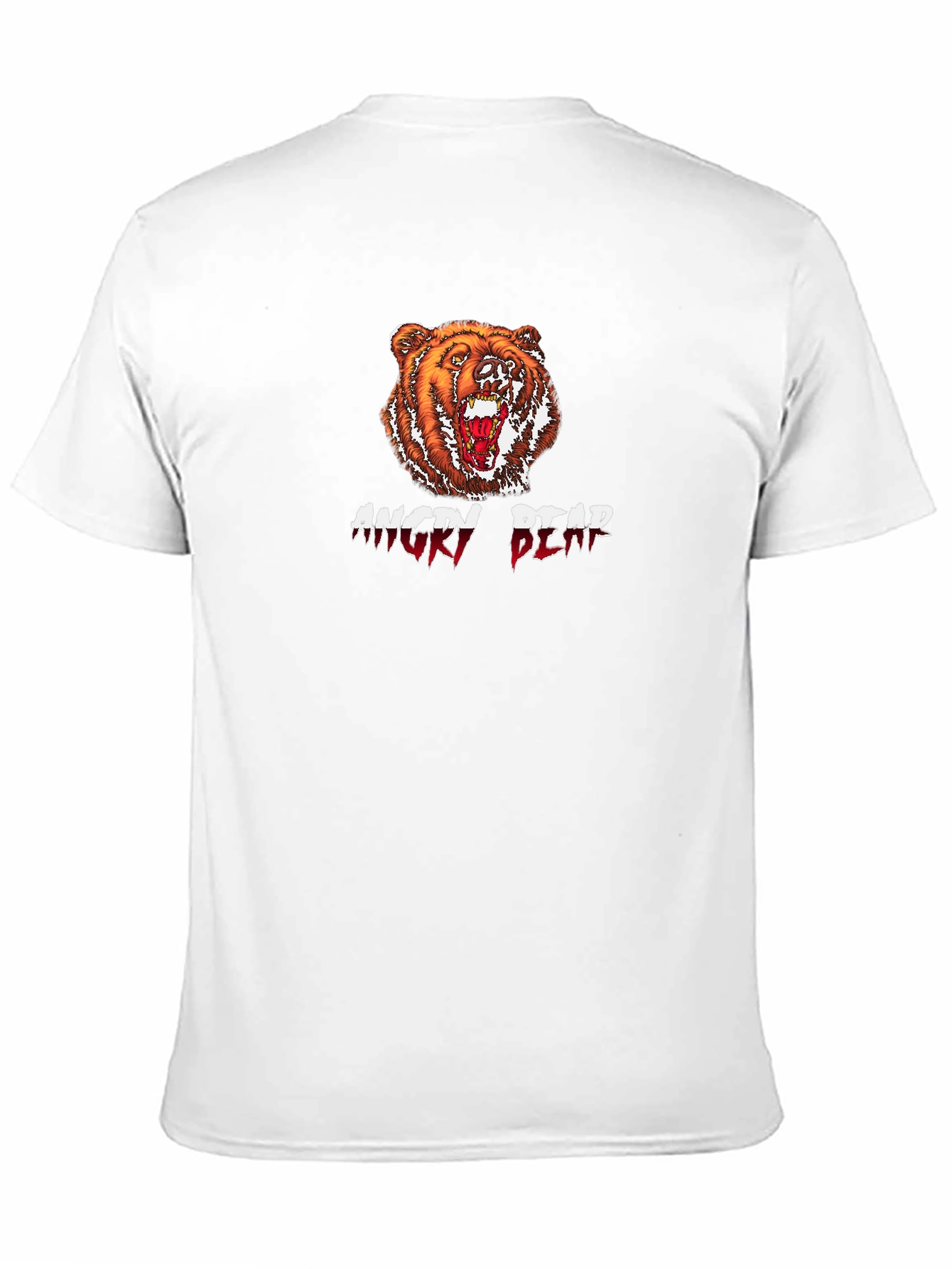 Angry Bear Graphic Tee - Black Cotton T-Shirt
