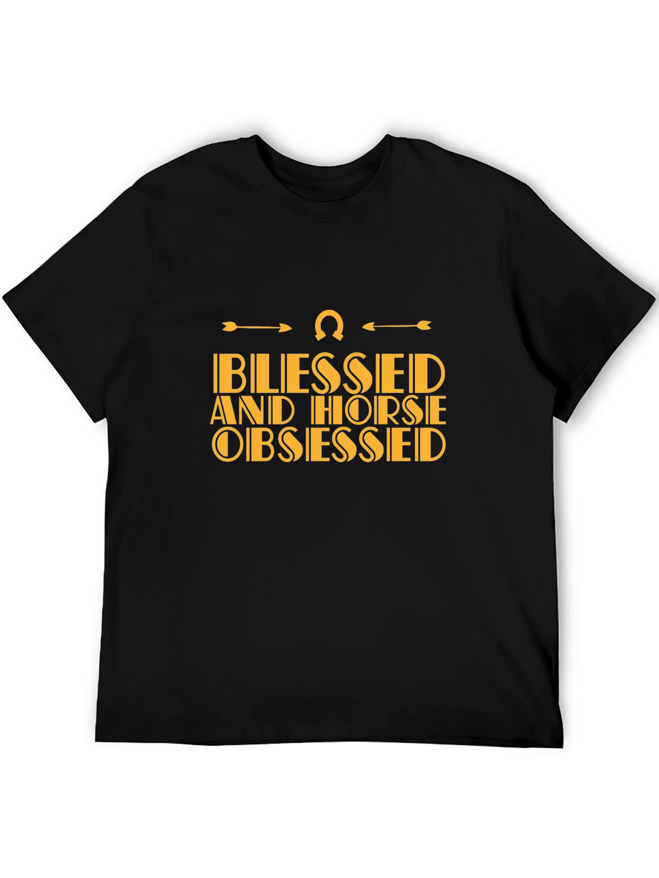 Blessed and Horse Obsessed Black T-Shirt