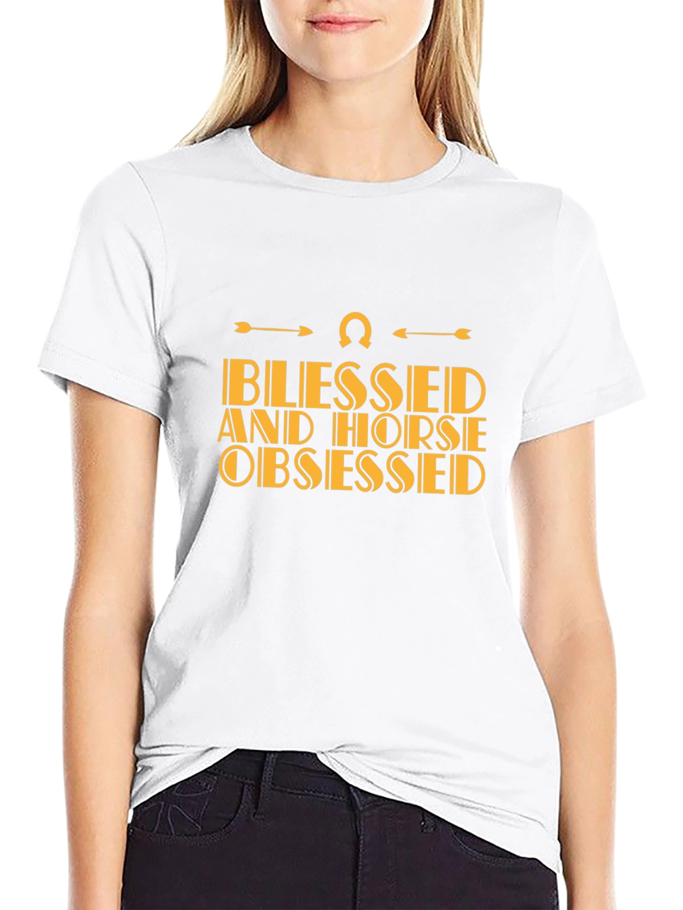 Blessed and Horse Obsessed Black T-Shirt