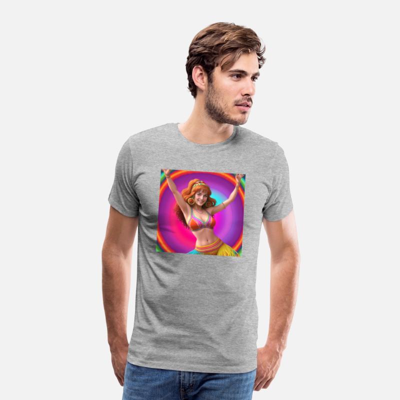 70's Hippie Woman Dances Groovy