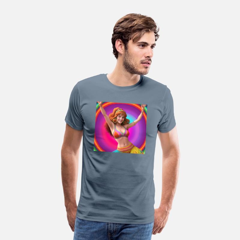 70's Hippie Woman Dances Groovy