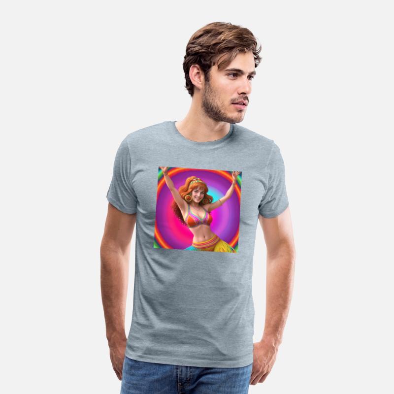 70's Hippie Woman Dances Groovy