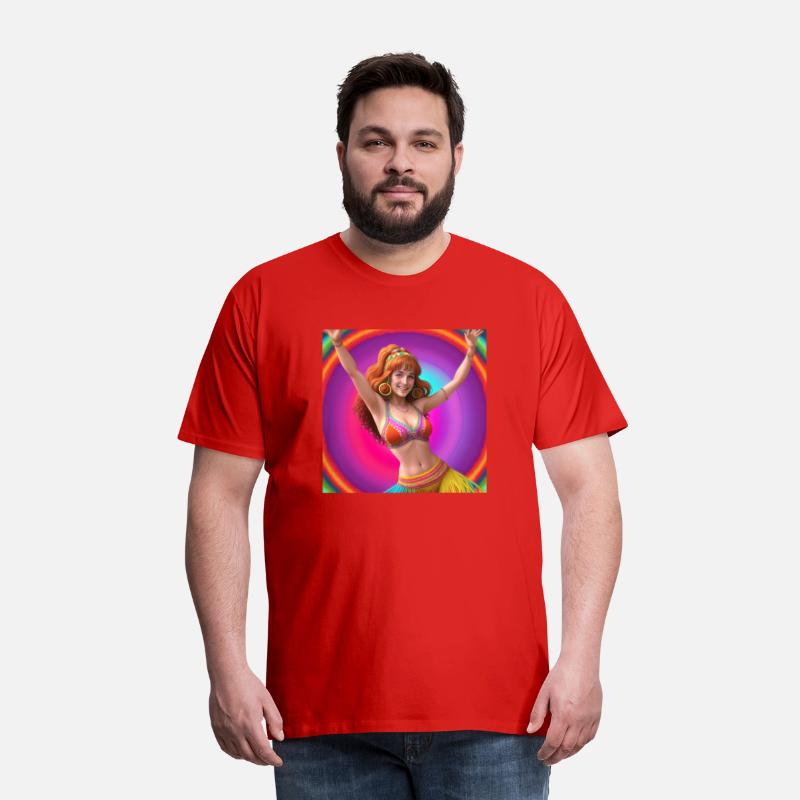 70's Hippie Woman Dances Groovy