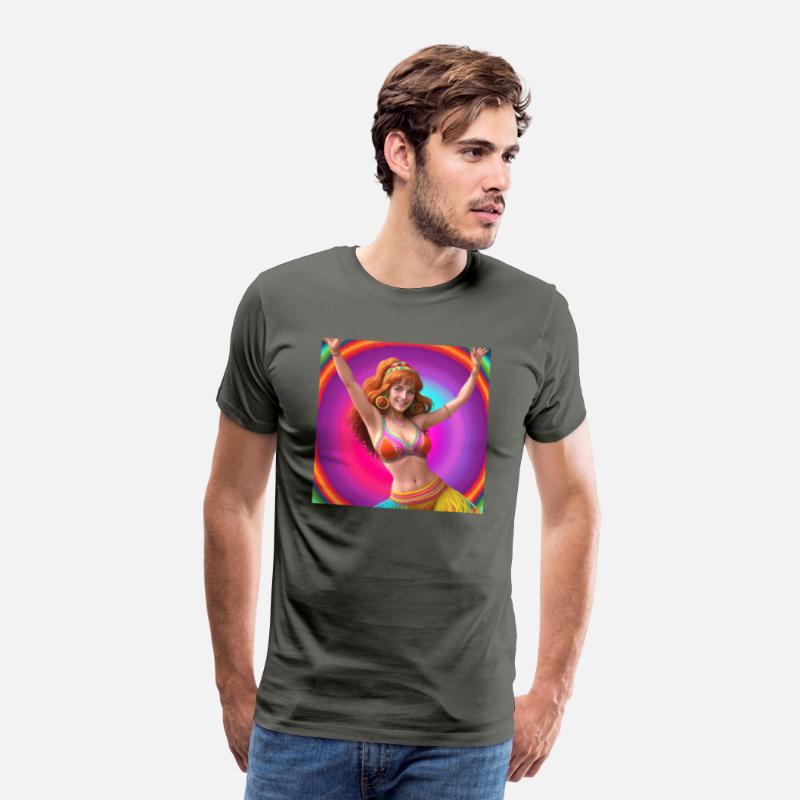 70's Hippie Woman Dances Groovy