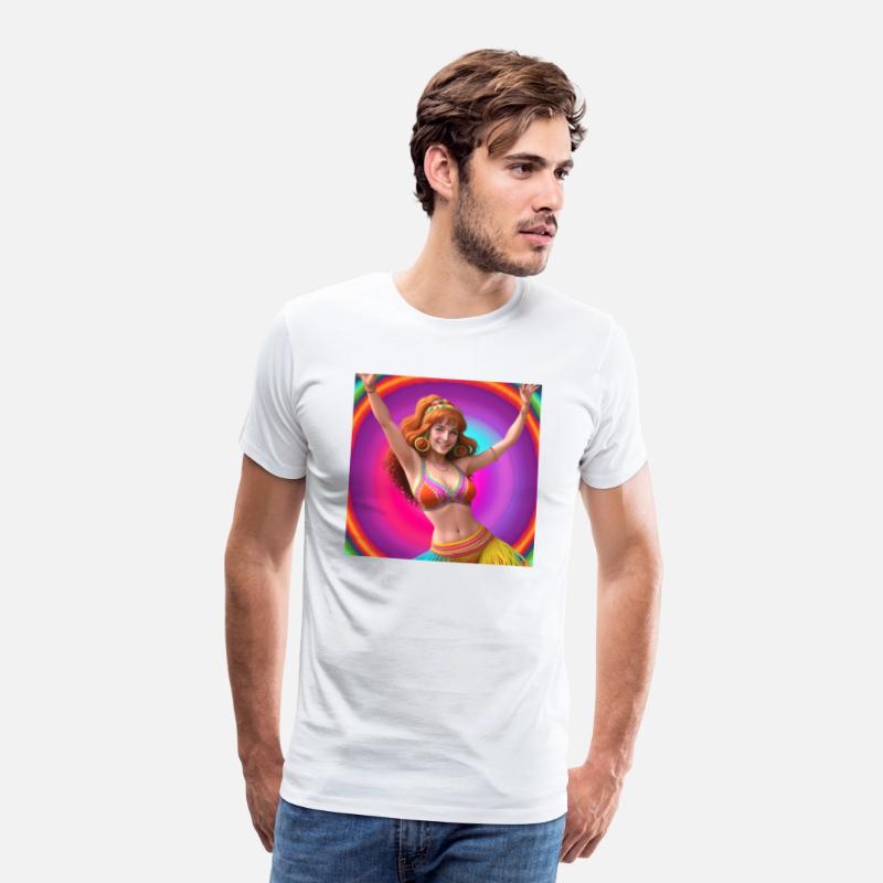 70's Hippie Woman Dances Groovy