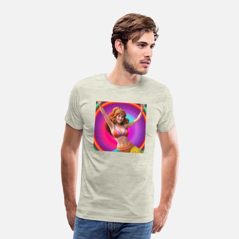 70's Hippie Woman Dances Groovy