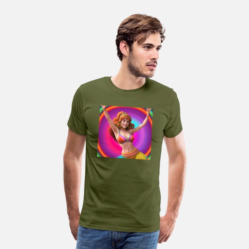 70's Hippie Woman Dances Groovy