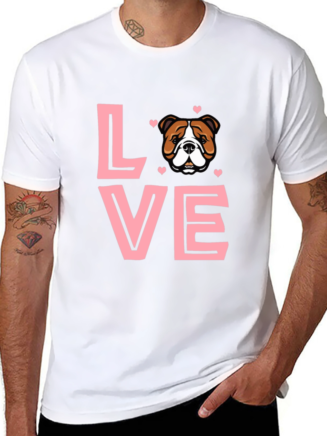 Bulldog Love T-Shirt - Cute Dog Lover Tee
